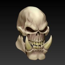 orc skull art ork warhammer 40k monster bones 3d print model - Mito3D