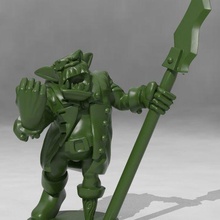 orc spear sergeant game dd dnd dungeons dragons figurine miniature miniatures tabletop wargaming toy accessories 3d print model - Mito3D