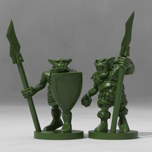 orc spearmen game dnd miniature dungeons dragons miniatures tabletop toy accessories 3d print model - Mito3D