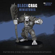 orc warboss game warrior warchief leader hero character wargame 28mm monster rpg roleplay 3d print model - Mito3D