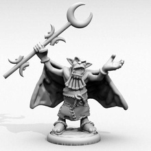 orc warlock game dd dnd dungeons dragons figure miniature miniatures roleplaying tabletop wargaming toy accessories 3d print model - Mito3D