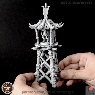 orc watch tower fdm resin dnd miniature model creature fantasy warcraft pre-supported 3d print model - Mito3D
