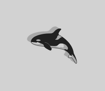 orca decoración 2d Arte escuela politécnica geométrico hogar casa naturaleza dormitorio deco habitación animales Oceano mar pez cetáceos asesino ballena ballenas 3d print model - Mito3D