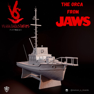 orca jaws jaws boat orca shrimp shark water model  3d print model - Mito3D