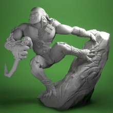 orce pirate fantaisie orc mer peindre statuer stature poitrine 3d print model - Mito3D