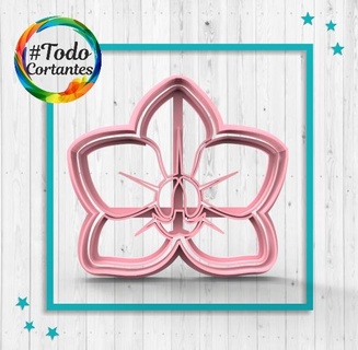 orchid flower cutter flowers nature floral relief framework cutting cookie mass cutters seal 3d print model - Mito3D