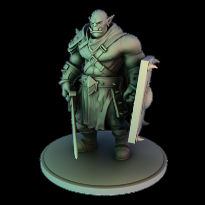 orcs - orc shield game miniature mini figurine character wild west middle earth dark ages terrain medieval train tabletop d&d war anime keychain 40 hammer diorama 3d print model - Mito3D