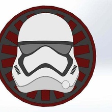 orden emblema soldado casco estrella guerras Stormtrooper fuerza despierta 3d print model - Mito3D