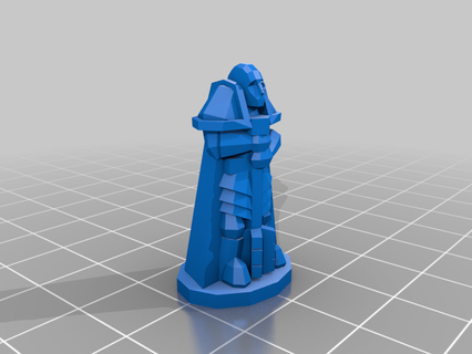 order paladin cleric pathfinder dnd d&d low-poly dd miniature fighter healer knight low poly npc priest 3d printing 3d print model - Mito3D