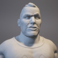 ordinária do superman a arte retrato quadrinhos ficção científica 3d print model - Mito3D