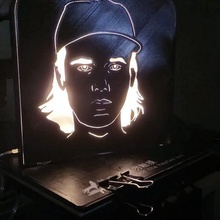 orelsan silhouette lampe art fusion360 LED rap brise flux 3d print model - Mito3D