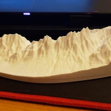 organ 3d model dağlar sanat topografya topografik 3d print model - Mito3D