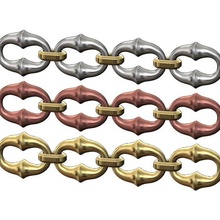 biologique OS chaîne lien 3d impression modèle bambou coquille coquillage pendentif Collier colliers bijoux imprimable or bracelet boucle d'oreille bracelets 3d print model - Mito3D