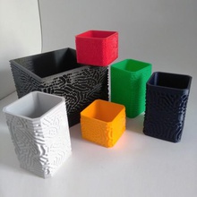 organic box collection home decor planter penholder container 3d print model - Mito3D