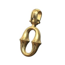 organico catena motivo pendente cauzione 3d Stampa modello gioielleria collegamento bling oro stampabile argento lusso collana ovale sterlina 3d print model - Mito3D