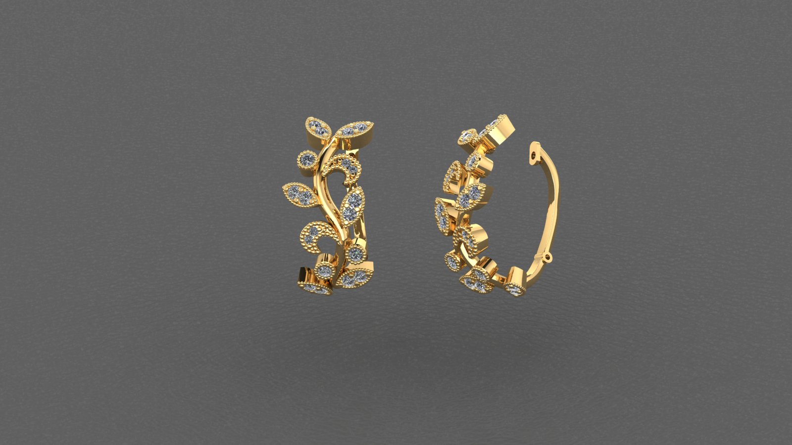 organic earrings earring organica 3D print model - Mito3D