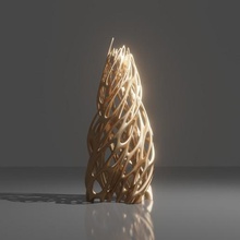 organique de la flamme art déco sculpture 3d print model - Mito3D