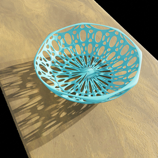 organic fruit bowl design decoration useful futuristic 3d print model - Mito3D