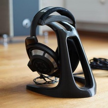 organic headphone stand - holder hanger desk design 3d print model - Mito3D