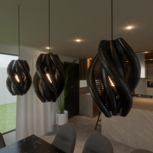 organic lamp shadow screen light lighting decoration lamps pendant lampshade 3d print model - Mito3D