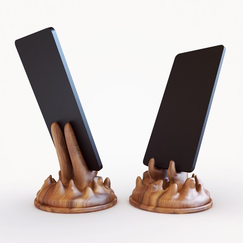 orgánica soporte de teléfono v2 casa único la naturaleza android iphone dock webshocker 3D print model - Mito3D
