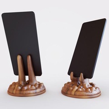 organic phone stand home unique nature android iphone dock webshocker 3d print model - Mito3D