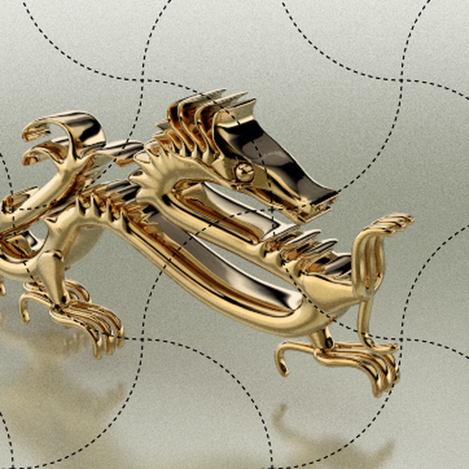 organik heykel Ejderha takı ittifak mücevher Sanat yüzük döküm balmumu baskı ince Çince model altın 3D print model - Mito3D