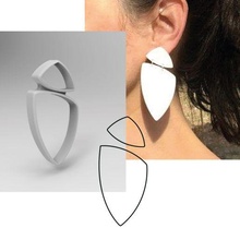 organic shape cutter polymer clay earring jewelery 15 cookie earrings mononoke pricess trendy indie minimalist minimal 3d print model - Mito3D