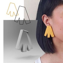 organic shape cutter polymer clay earring jewelery 17 cookie earrings trendy indie minimalist minimal 3d print model - Mito3D