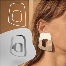 organic shape cutter polymer clay earring jewelery 18 cookie earrings trendy indie minimalist minimal 3d print model - Mito3D