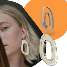 organic shape cutter polymer clay earring jewelery 22 cookie earrings trendy indie minimalist minimal 3d print model - Mito3D