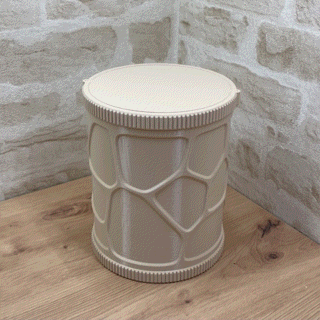 organic trash bin Home can trashcan home decoration voronoi pattern container jar lid 3d print model - Mito3D