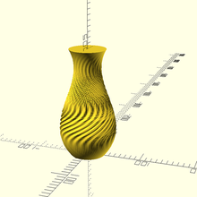 organic vase parametric 3d print model - Mito3D