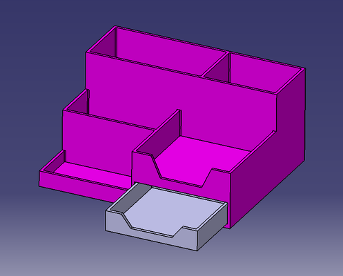 organizatör büro avec tiroir ev stilo blok not depolamak 3d print model - Mito3D