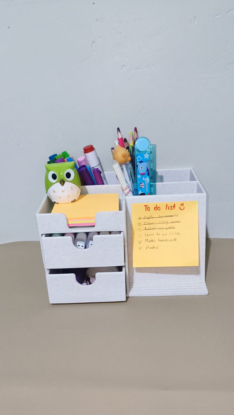 organizador de escritorio marbrasse scrivania organizzatore casa oficina sprecare carta organizzatori soporte bol grafo ospiti n lapiceros orden ufficio in piedi penna titolari ordine 3D print model - Mito3D