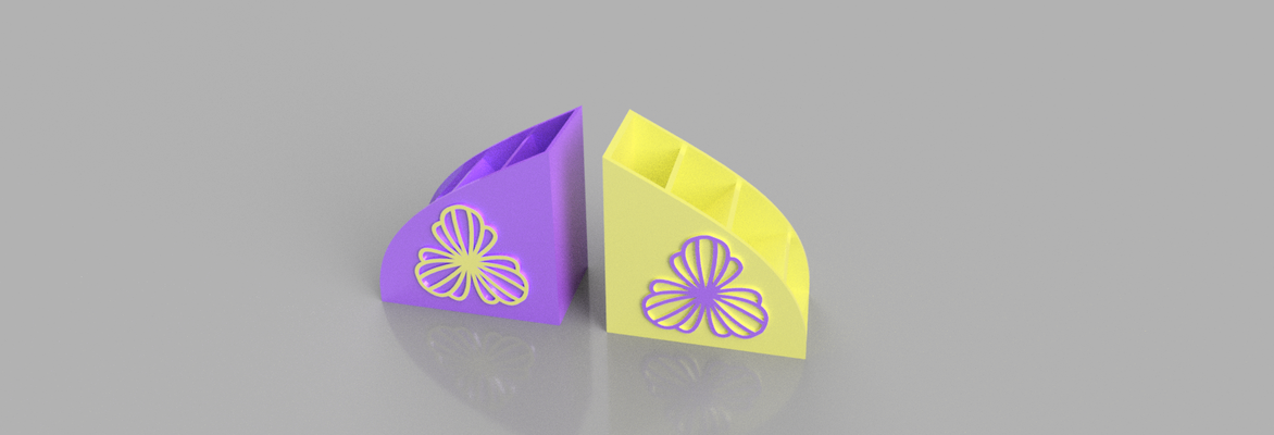 organizador flores casa papel usado l pices material escola escritorio 3d print model - Mito3D