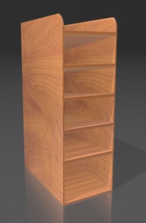 organizador vertical mueble escritorio l piz pices pinceles 3d print model - Mito3D