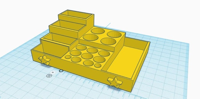 organizatör sıra makyaj Aksesuarlar 3d print model - Mito3D