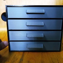 organizador caixa 4 gavetas gaveta mini oganizer ferramenta organização 3d print model - Mito3D