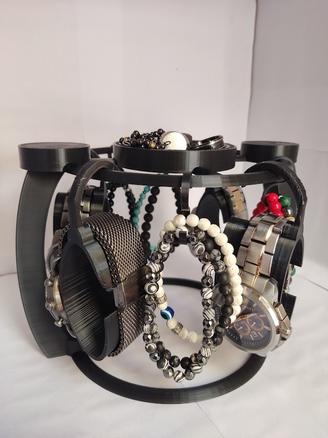 organisateur supporter montres bijoux l'horloge horloges regarder Bureau décorer Accueil maison chambre bracelets bague Collier boucles d'oreilles 3D print model - Mito3D