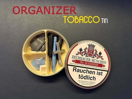 organizador tabaco lata magnético organização cachimbo casa escritório escrivaninha 3d print model - Mito3D