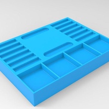 organizador trabalhos ferramenta célula phone acessórios reparaciopn parafusos nozes poupar partes organização termoformação oficina celular 3d print model - Mito3D