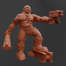 ori brute game miniature proxy ogryn warhammer postapocalyptic tabletop art toy presupported free 3d print model - Mito3D