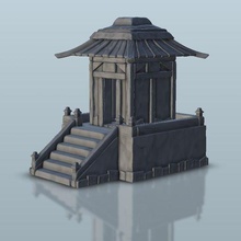 oriental altar 7 - warhammer age sigmar bolt action flames war architecture house miniatures building scenery wargame figures game terrain dungeon fantasy games accessories 3d print model - Mito3D