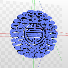 oriental circle design pattern 3d print model - Mito3D