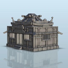 oriental dojo 11 - warhammer age sigmar bolt action flames war architecture house miniatures building scenery wargame figures game terrain dungeon fantasy games accessories 3d print model - Mito3D