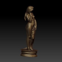 oriental chica sculpture art character woman asian china chinese beauty nude statue 3d cnc zbrush decoration printable 3d print model - Mito3D