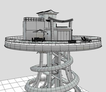 oriental house 3d print model - Mito3D