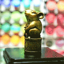 Oriental Souris sculpture v2 rodents souvenir 3d impression modèle cadeau bijoux rongeur murin vermine souris timbre art sculptures 3d print model - Mito3D