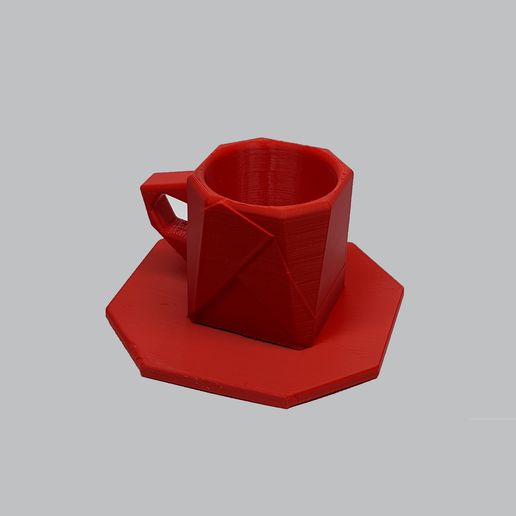 origami bowl poly plate kitchen tea coffee paper 3D print model - Mito3D